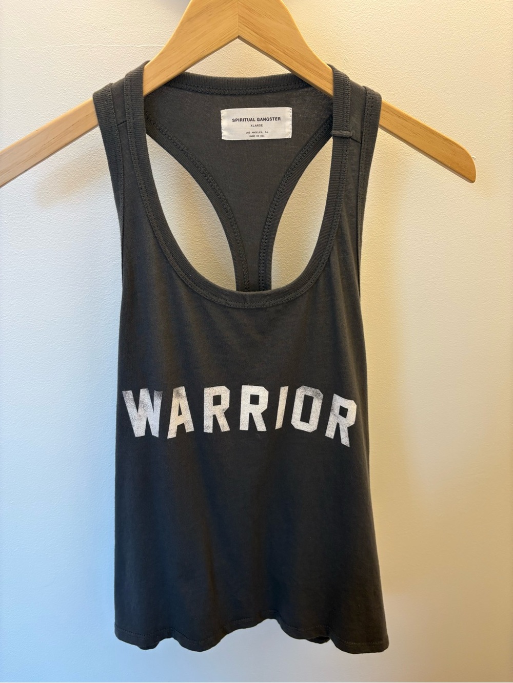 Spiritual Gangster Black Racerback 'Warrior' Tank — NWT
